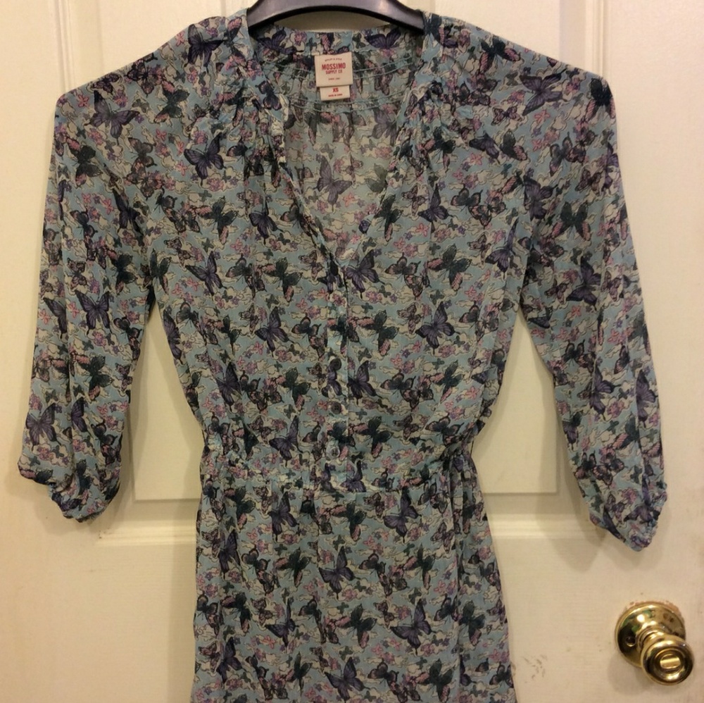 Mossimo Supply Co. Butterfly Floral blouse
